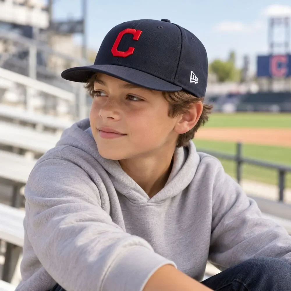 New Era 59FIFTY Cleveland Guardians Kids Fitted Hat Size 6 Navy NWT